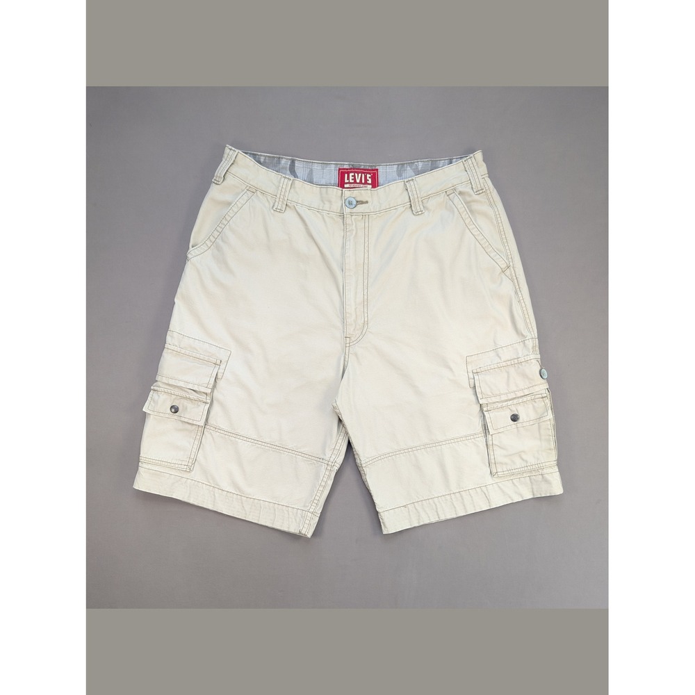 Levi's Squad Cargo Shorts Men's 38 Beige Utility Y2K
